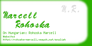 marcell rohoska business card